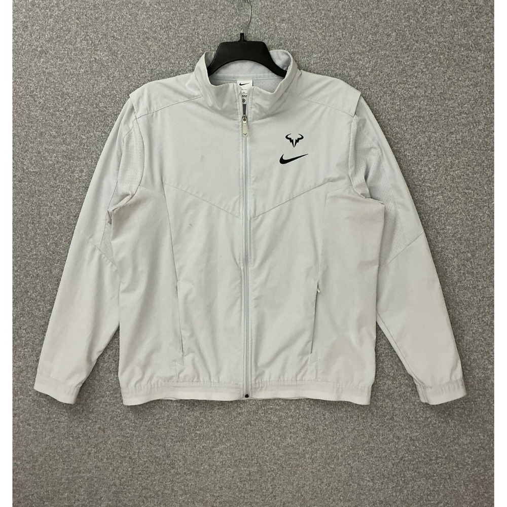 Nike Court Dri-fit Rafa Nadal Men's Tennis Jacket sz XL Pure Platinum Gray DD853